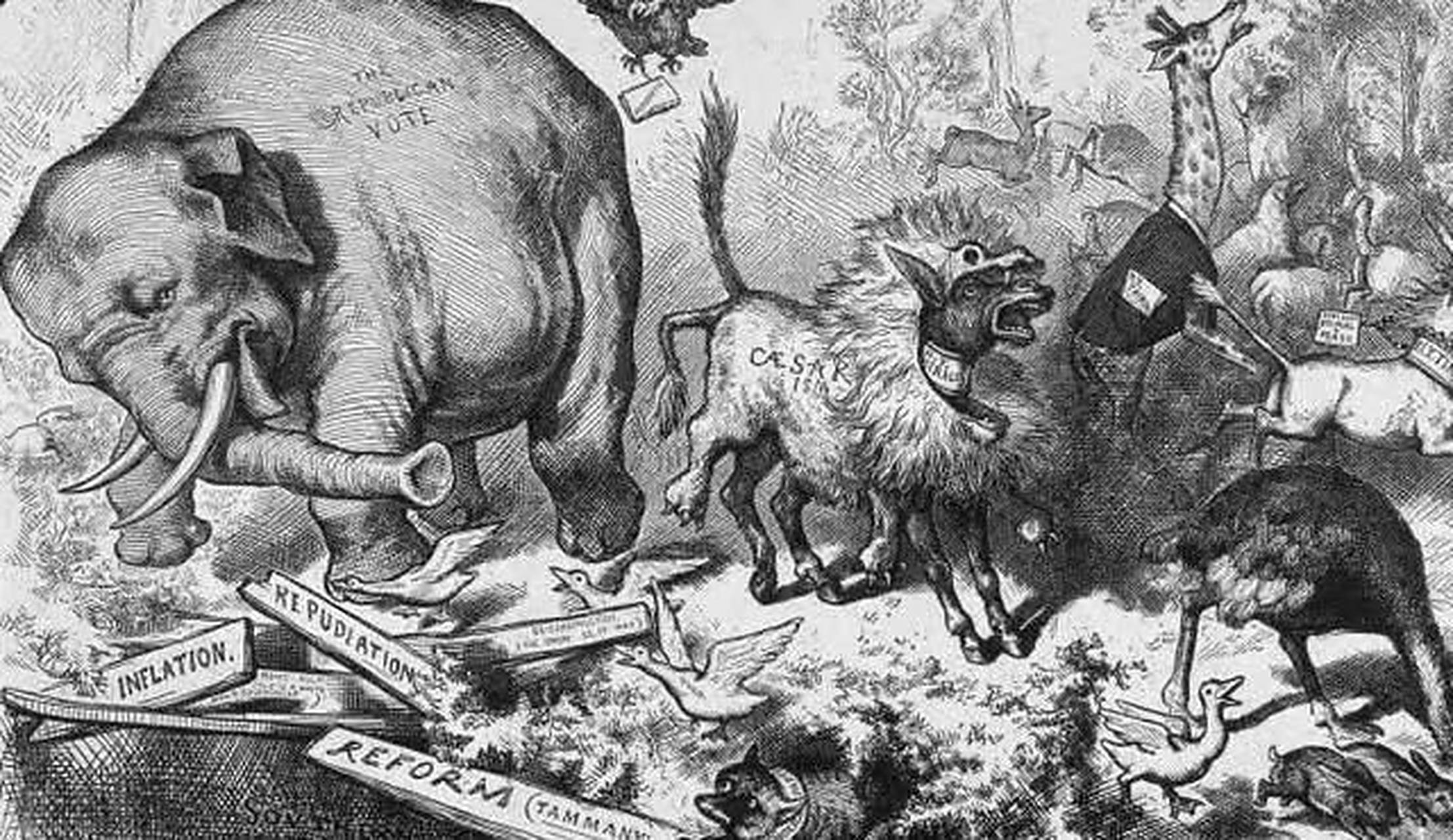 一分钟了解"美国党派的驴象之争" 美国作为全球最强大的国家之一,其