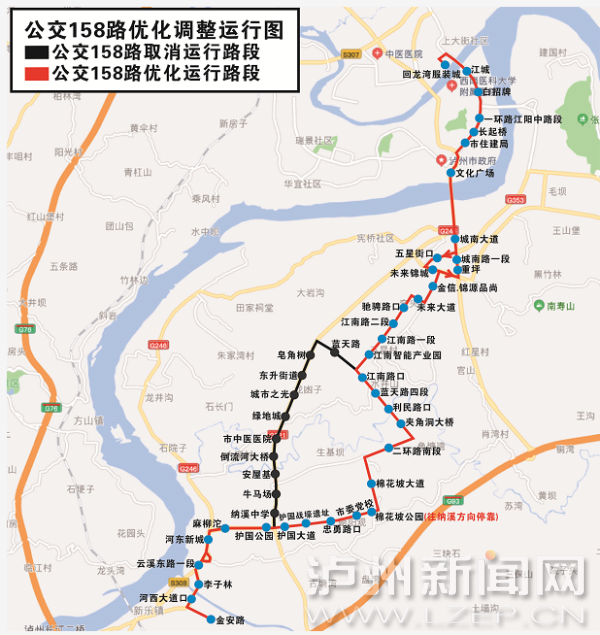 158路公交车的线路图图片