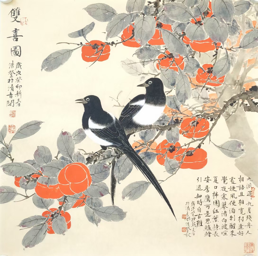 天津美术学院花鸟画家张浩登作品欣赏