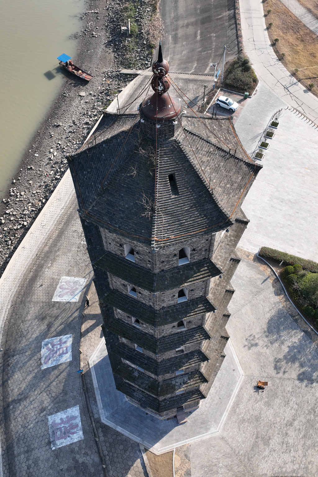 航拍中国 安徽省当涂县金柱塔