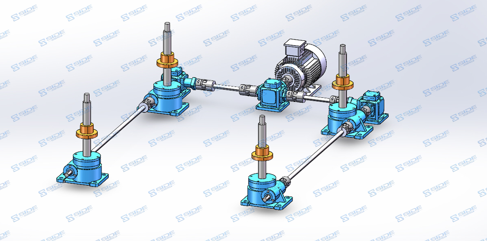 蜗轮蜗杆同步升降平台联动升降机