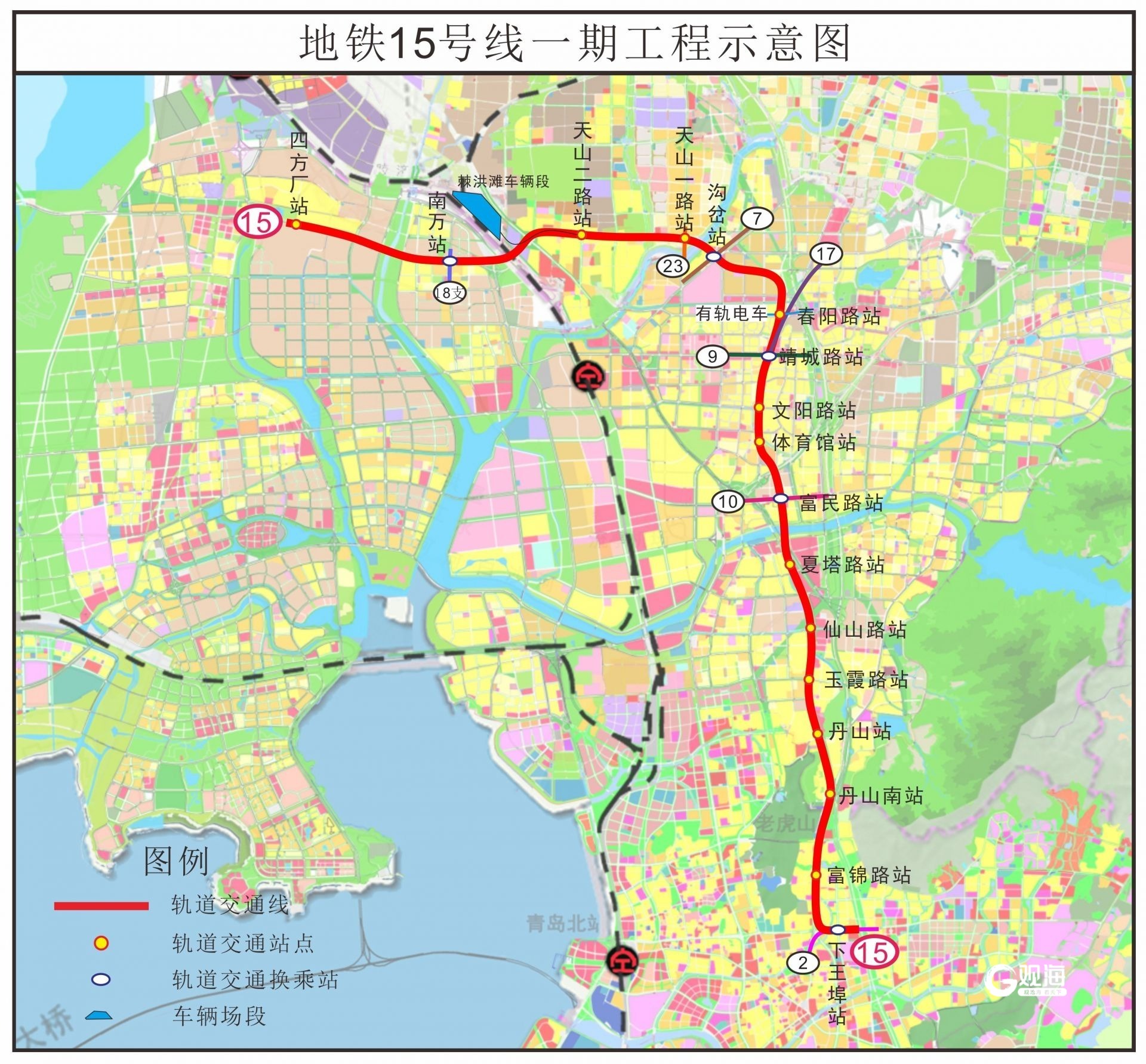 青岛15号线地铁高清图图片