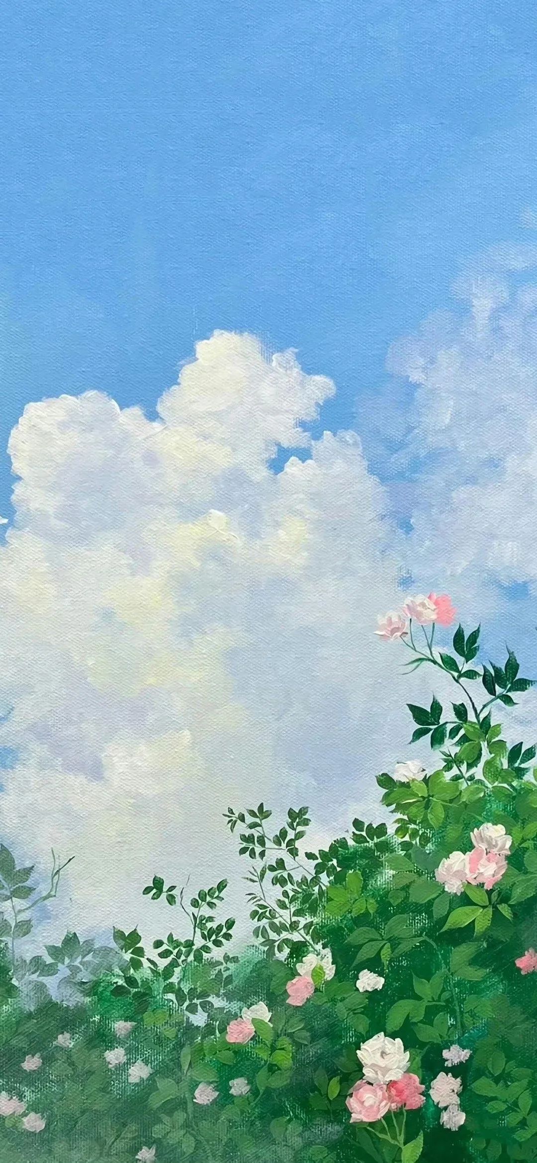 壁纸|小清新手绘油画锁屏壁纸