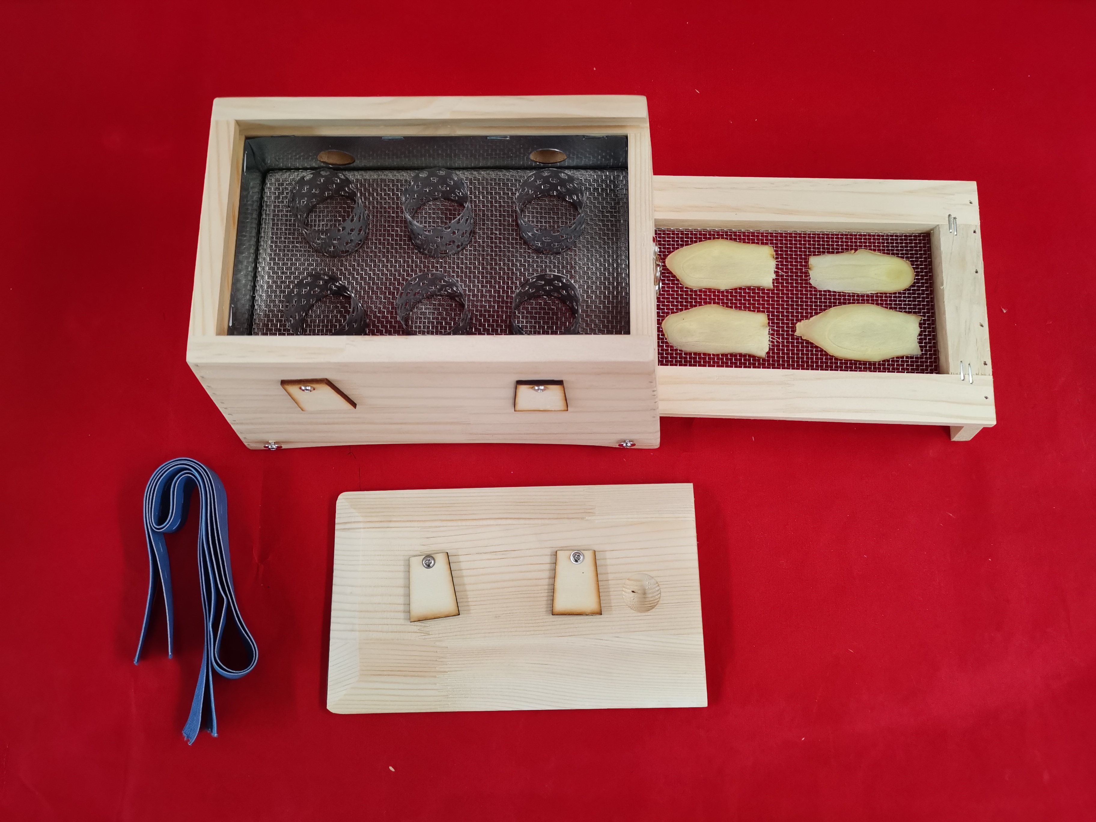 推拉盖6针6柱隔姜灸艾灸盒