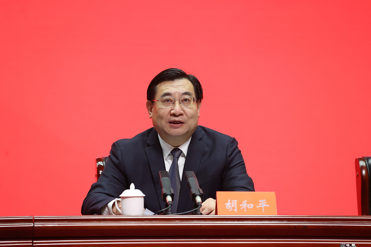 中央宣传部副部长,文化和旅游部部长胡和平出席大会并讲话  卢旭 摄