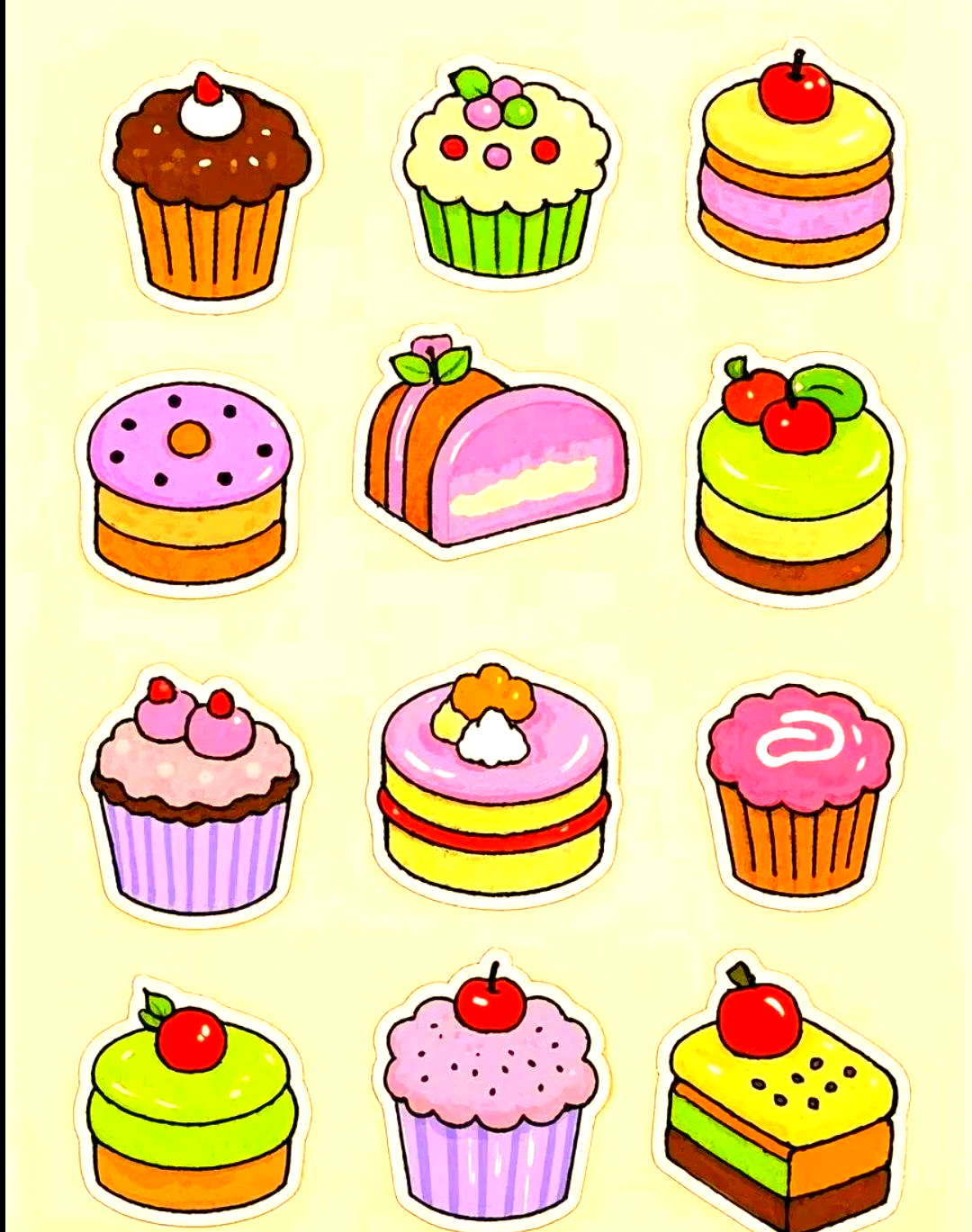 探索甜品世界:蛋糕与点心的简笔画指南