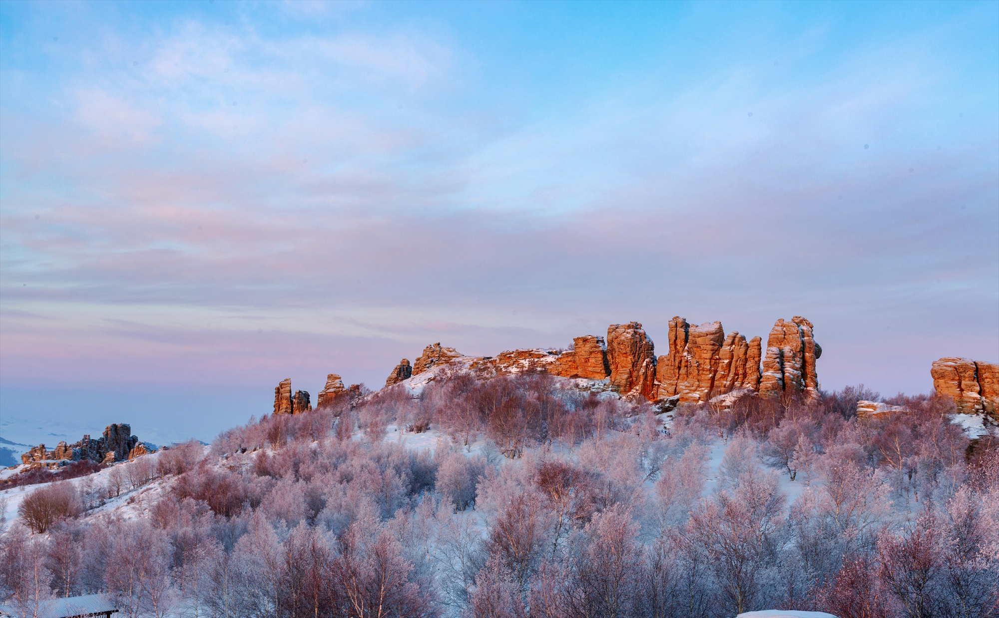 乌蒙大草原雪景图片