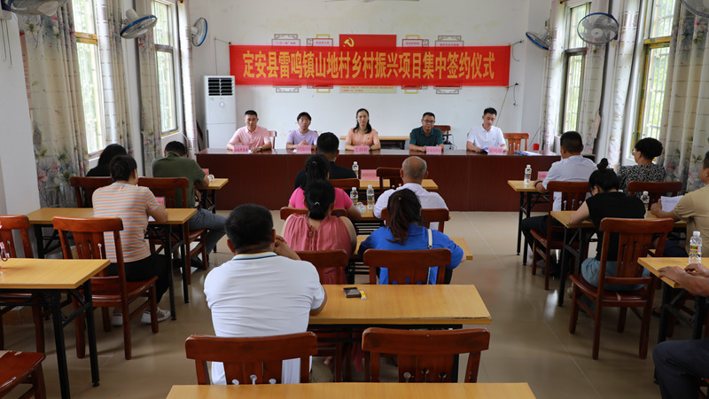 定安雷鸣镇山地村举行项目集中签约仪式 签约意向投资额3300万元