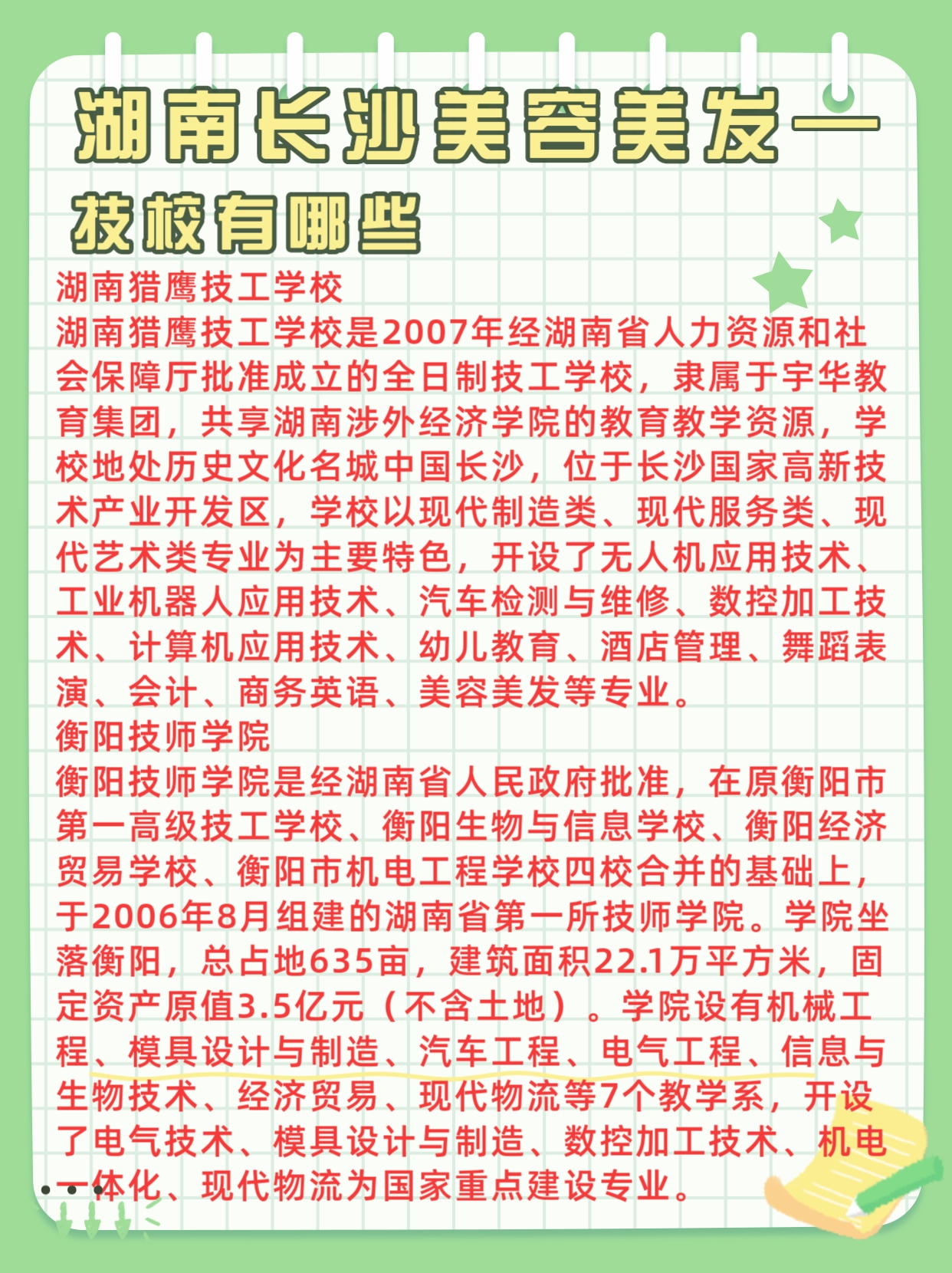 湖南长沙美容美发技校有哪些