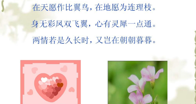 在天愿做比翼鸟,在地愿为连理枝是谁的爱情故事