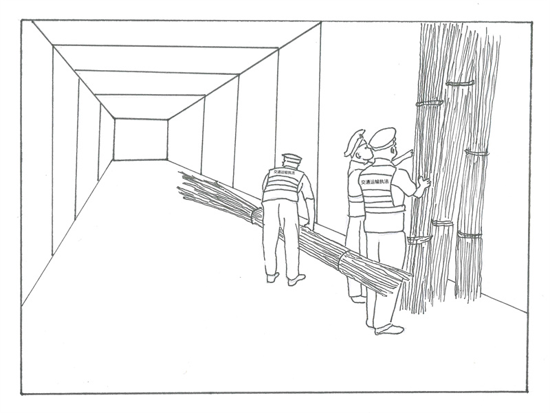 漫"话"交通人防风抗雨的瞬间