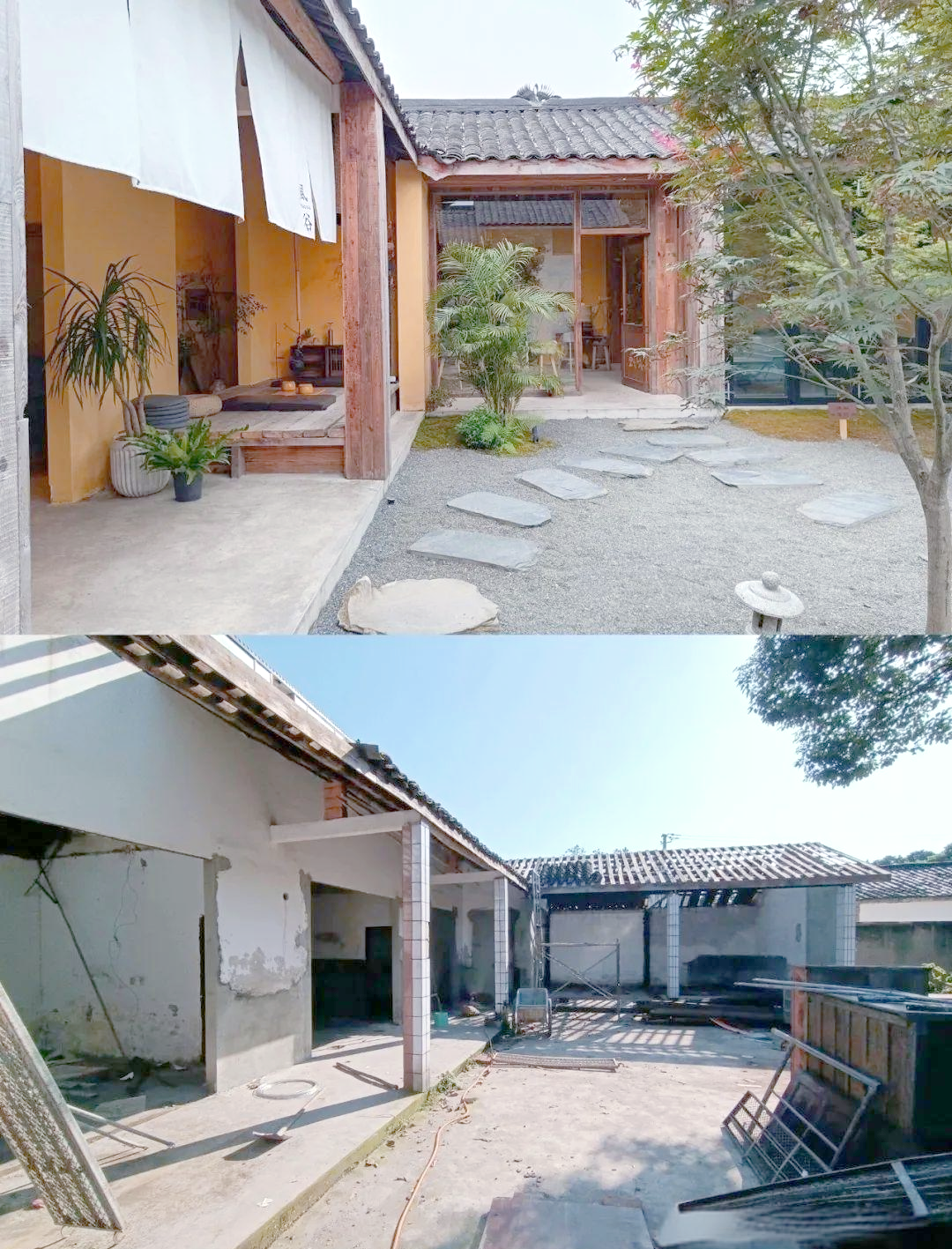 农村院子改造前后对比,惊艳效果引朋友热议