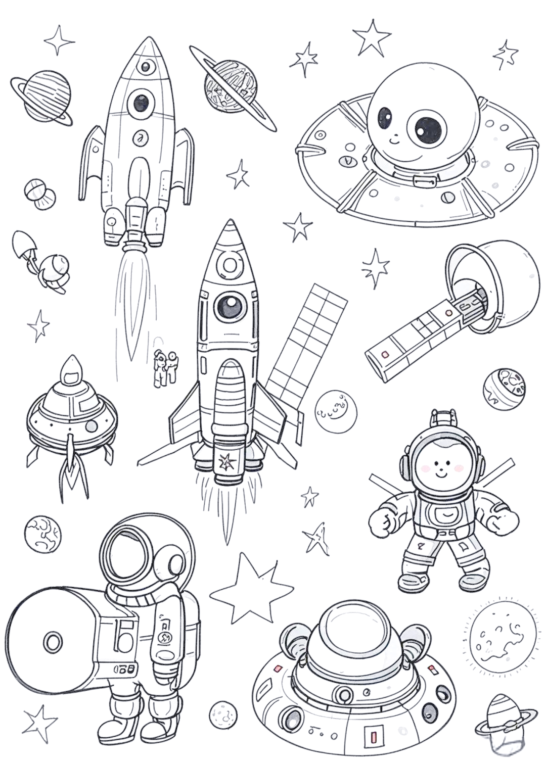 航天发射科技主题绘画大赛,这些绘画技巧和素材值得一试!