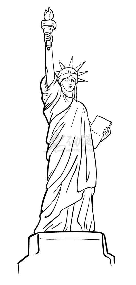 如何画出自由女神像