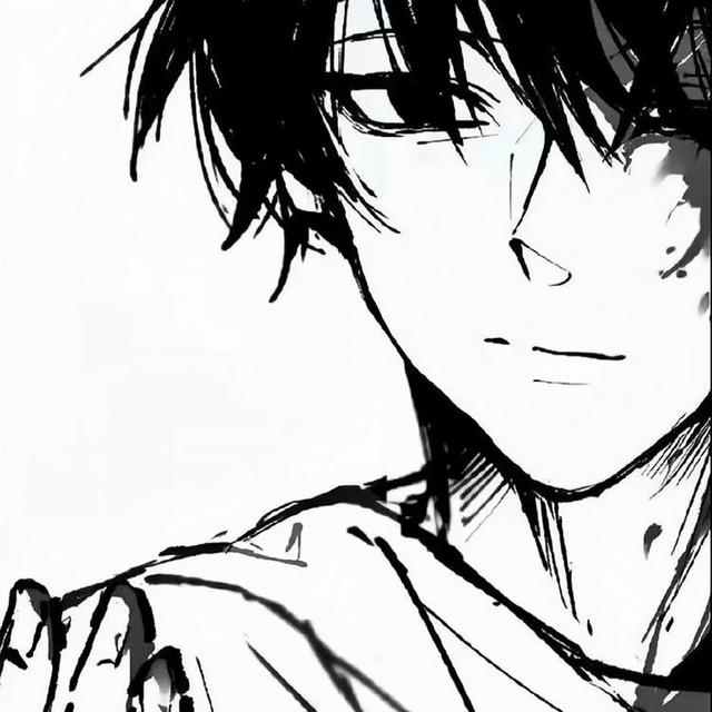 动漫男头,黑白日漫伪男头像