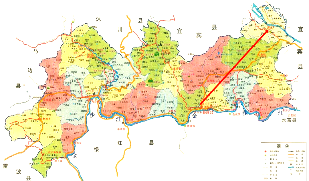 屏山县新旧县城变迁与发展战略