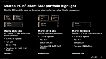 美光发布3610 SSD：全球首款PCIe 5.0 QLC设计！最高4TB