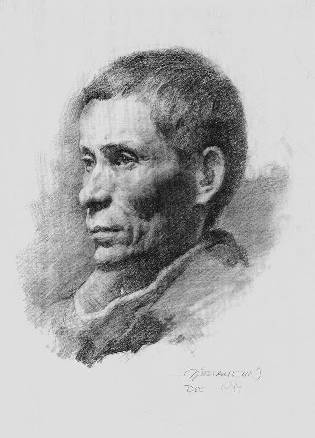 艺推|冉茂芹素描头像高清作品