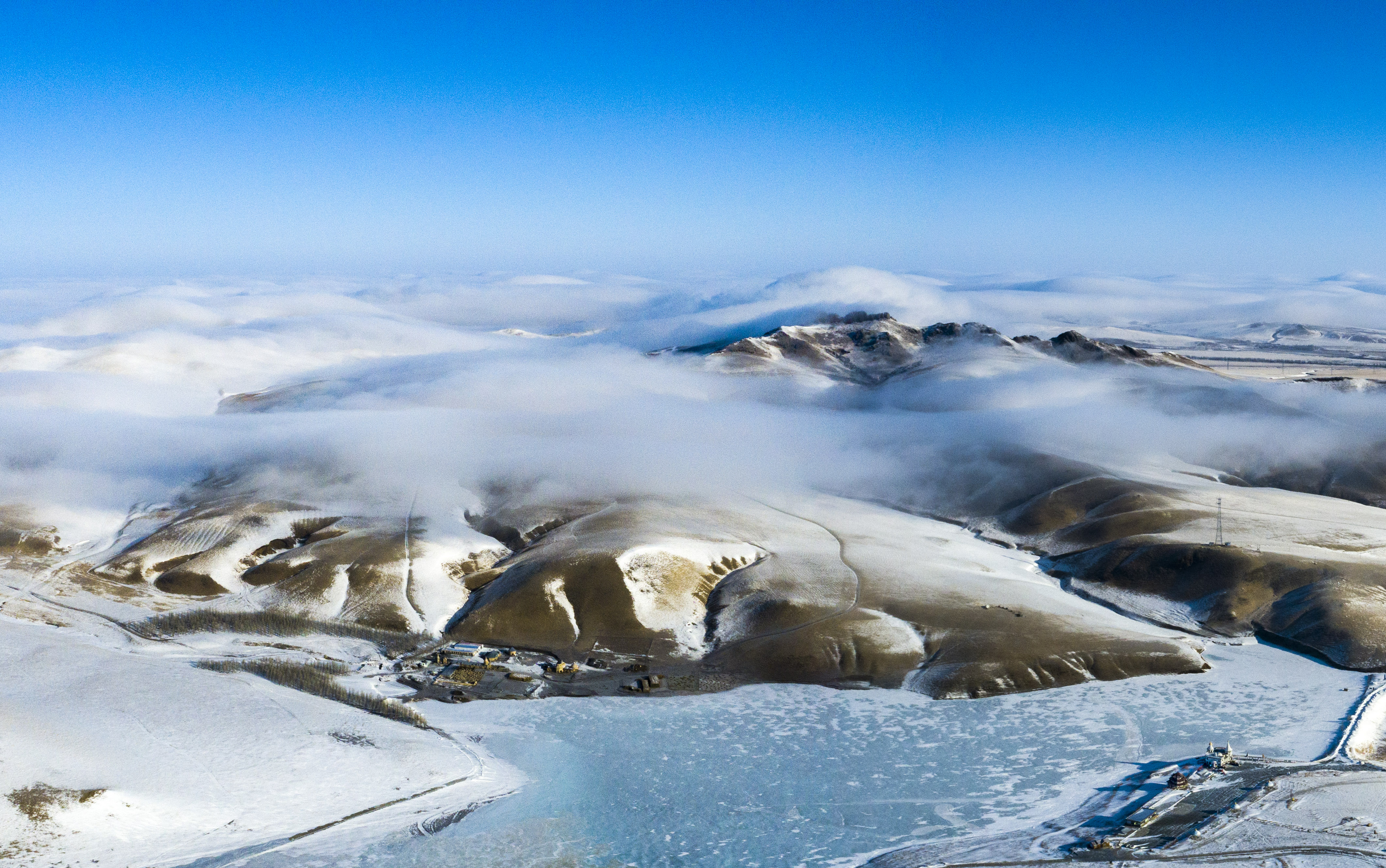 内蒙古大草原雪景图片图片