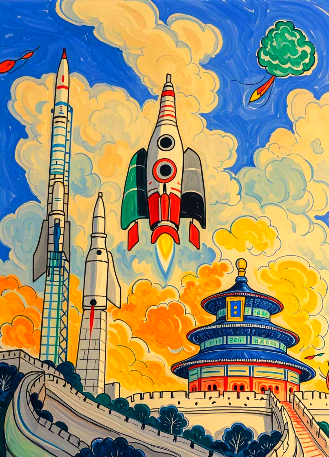 祖国科幻科技主题绘画:多种创意构思值得探索与收藏