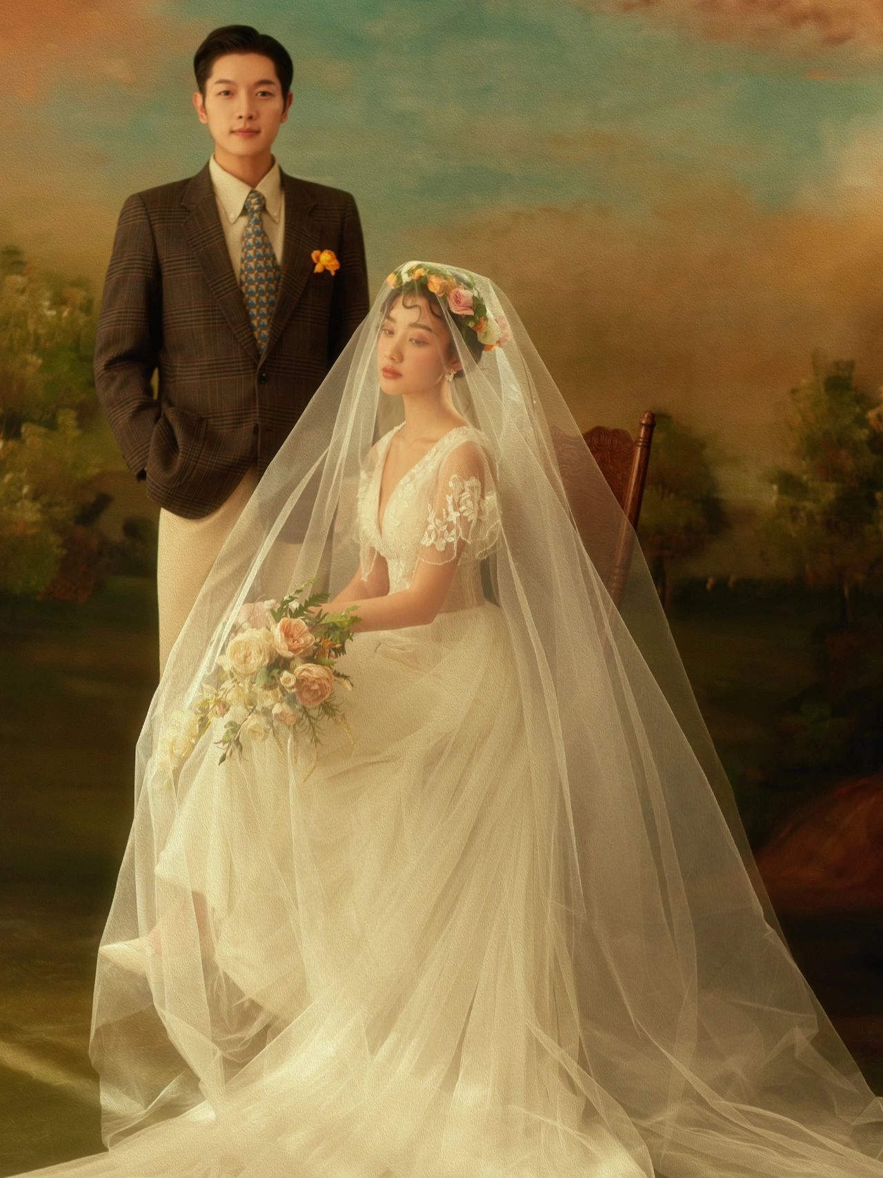 复古油画婚纱照|仅看一眼就心动的高级感