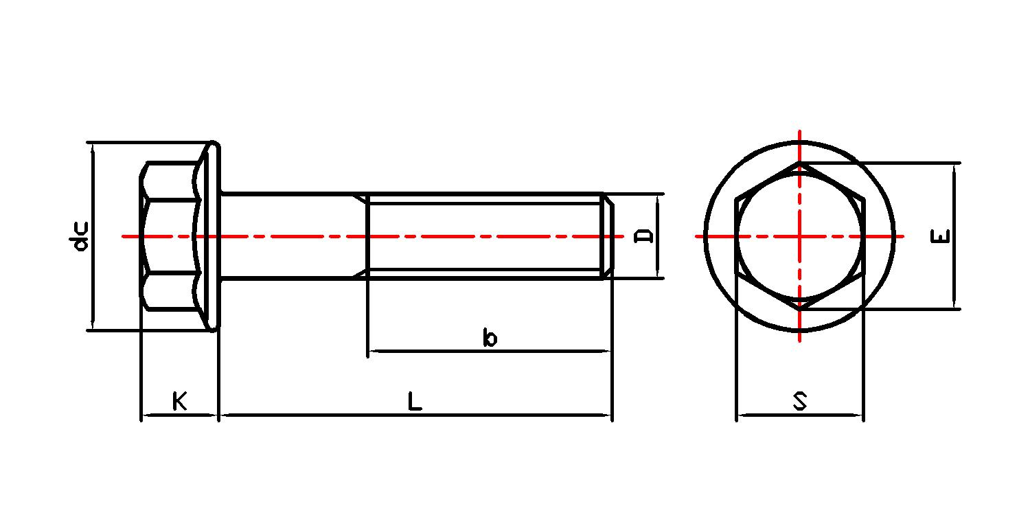 常用緊固件簡圖(螺釘,螺栓,墊圈等)