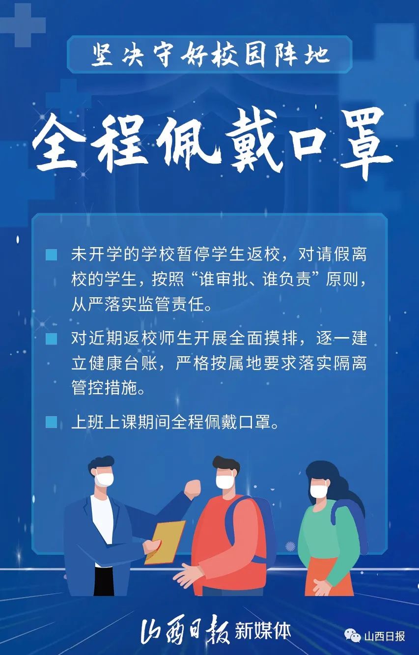 海报 | 坚决守好校园疫情防控阵地!五项措施做安排