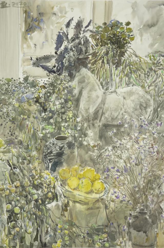 把水彩弄成国画的味道,也挺美:赵云龙水彩作品选