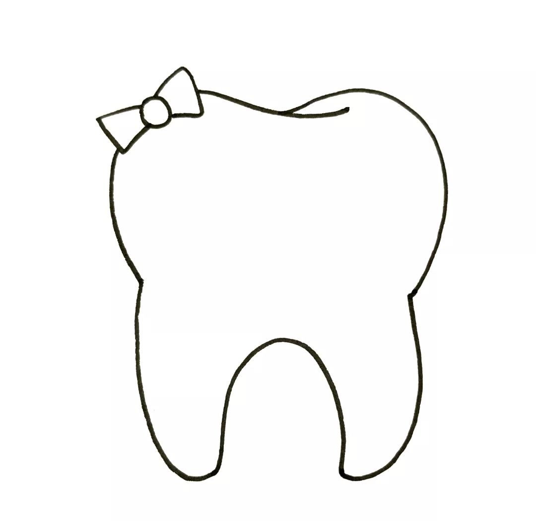 爱护牙齿的可爱简笔画素材,附详细教程