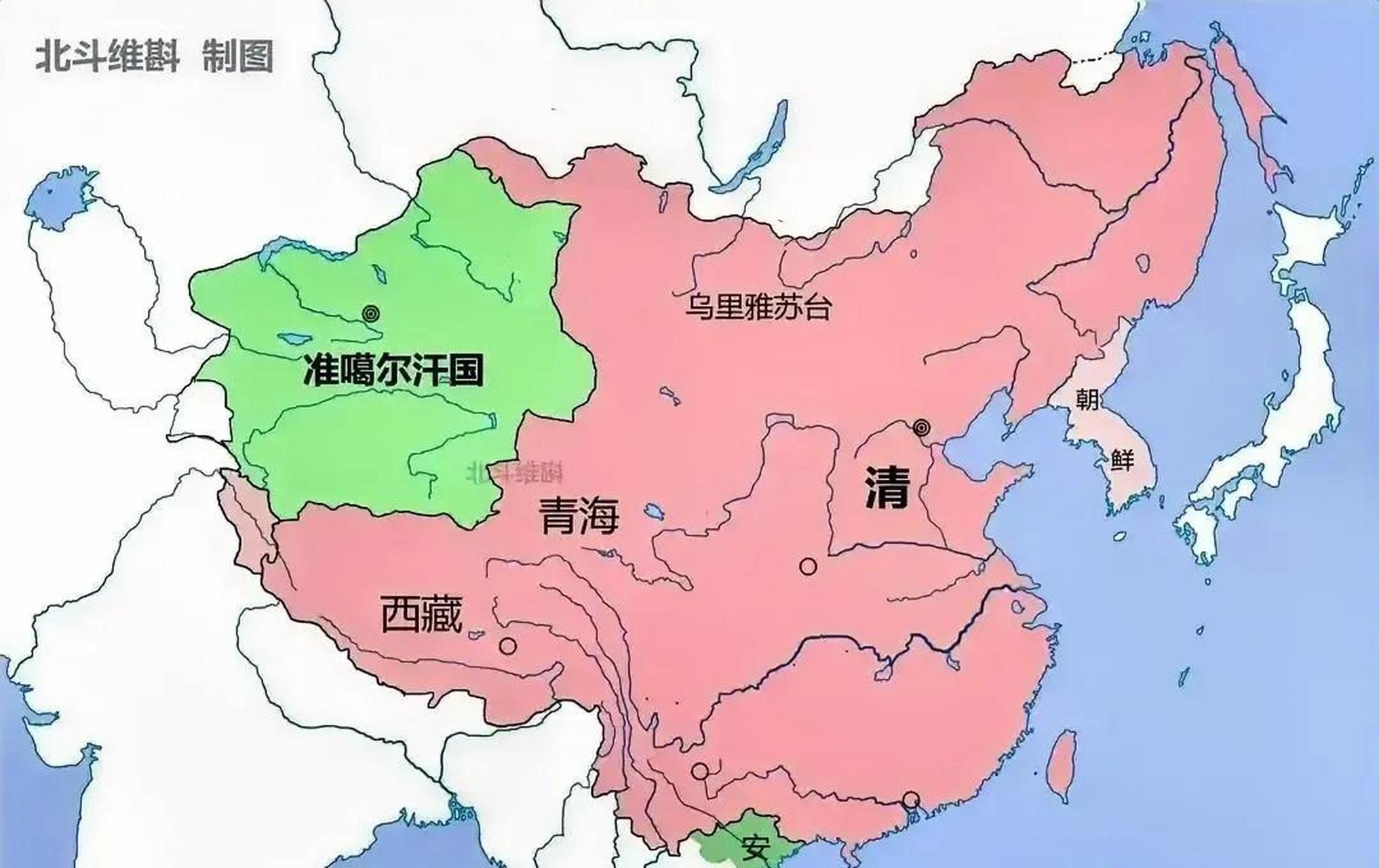 清朝准格尔地图图片