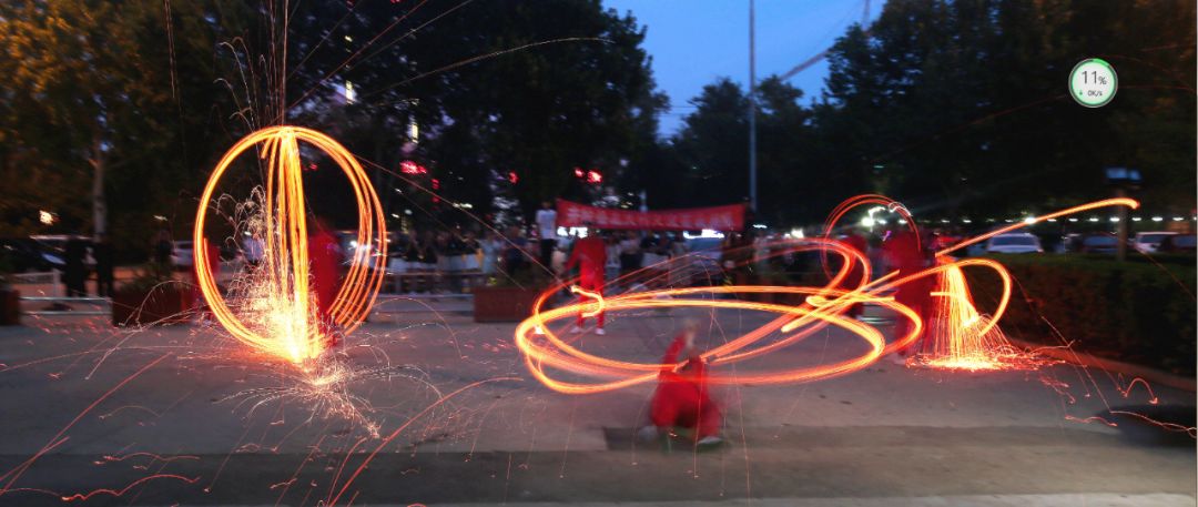 美日一景井陉美千年火流星舞动宋古城