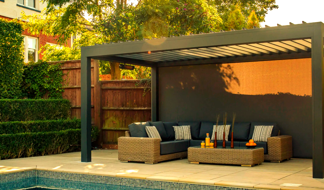 户外生活新选择:多功能的铝制百叶遮阳凉亭