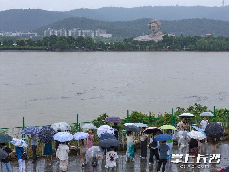 航拍|橘子洲被大面积淹没?假的!实景是这样