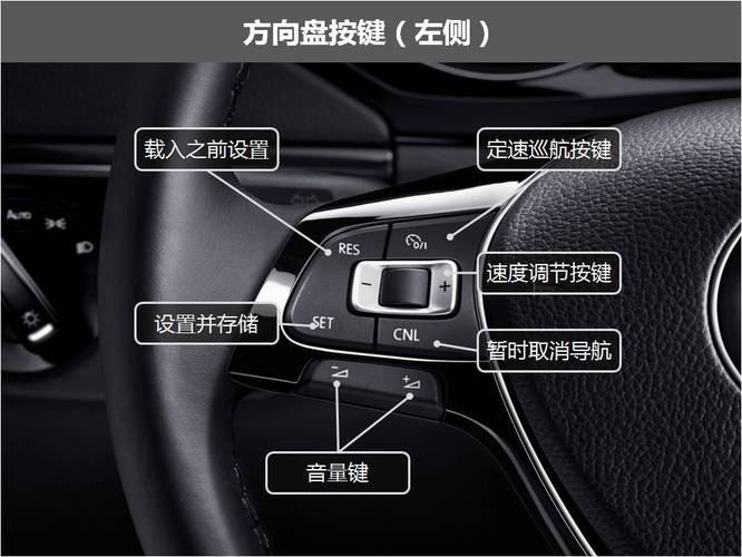 迈腾多功能方向盘怎么使用