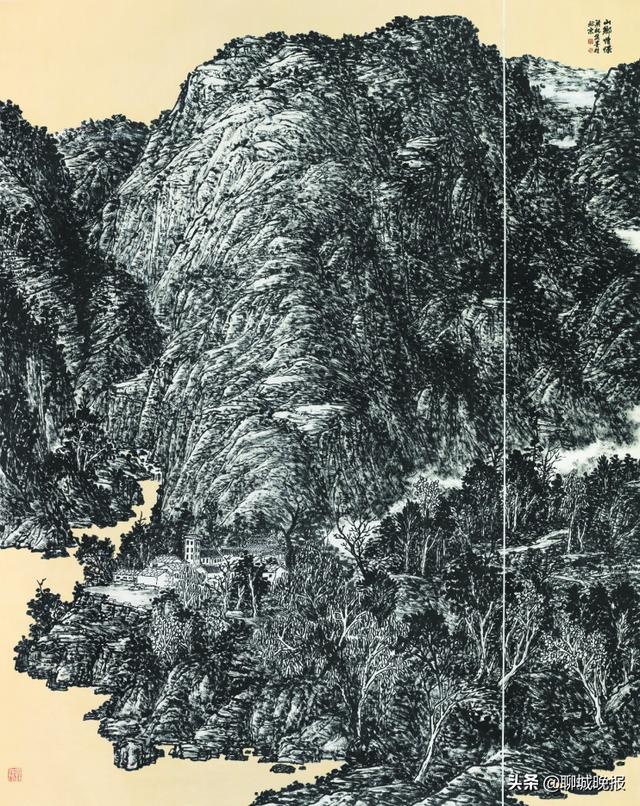 知白守黑 负阴抱阳:聊城画家梁枫焦墨山水赏析