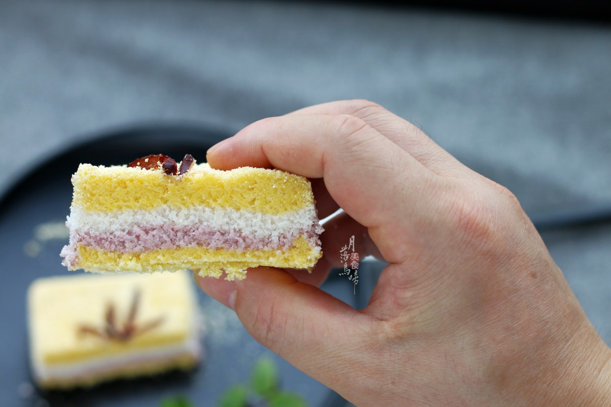 做个三色重阳糕,香喷喷又q弹,健康平安步步高,妈妈说比肉好吃