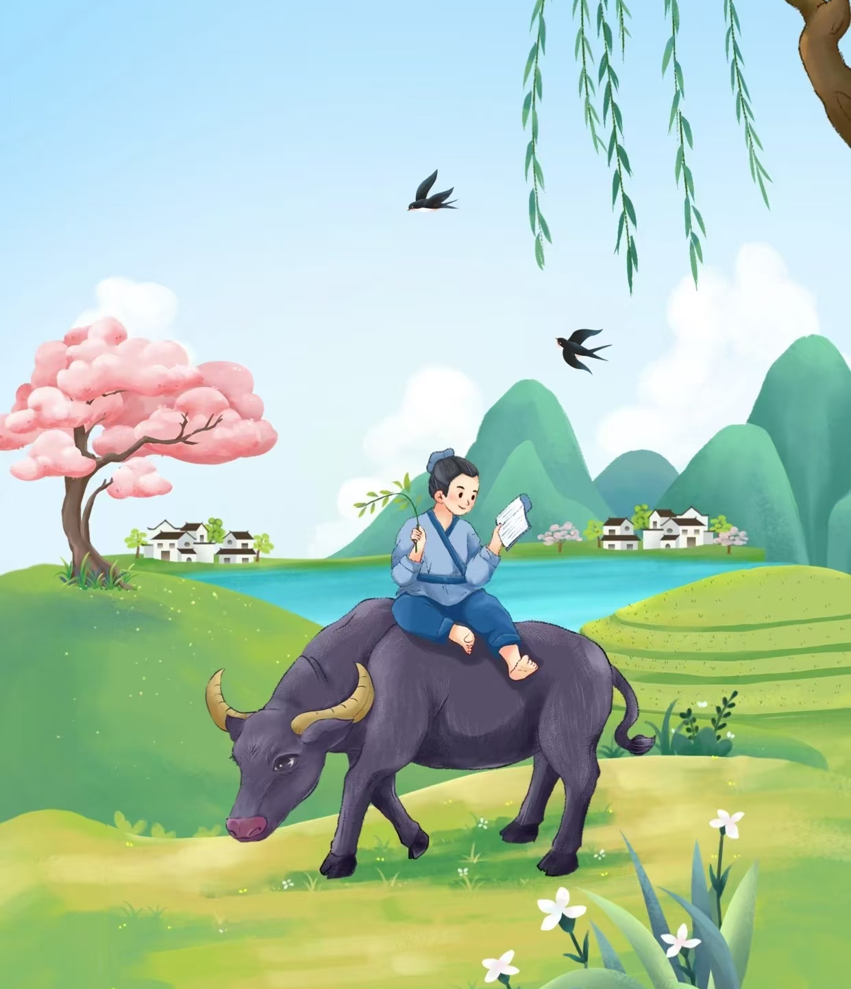 一年十二个月一月一首诗一幅美丽的画