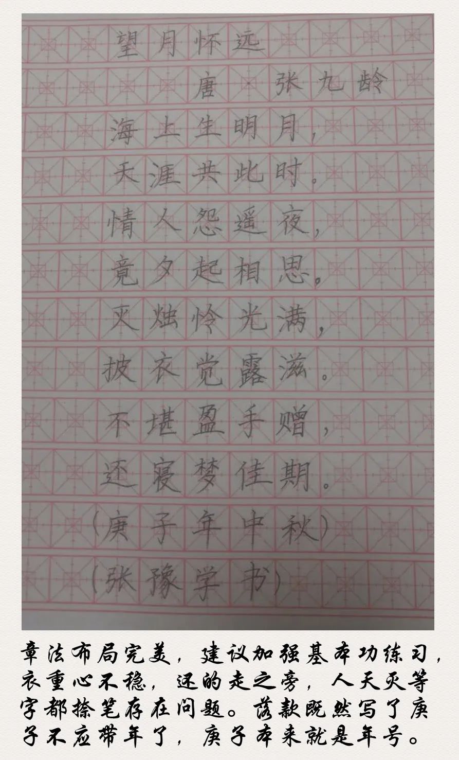 家协会书写南阳活动作品展评第二十五期书写内容:张九龄《望月怀远》