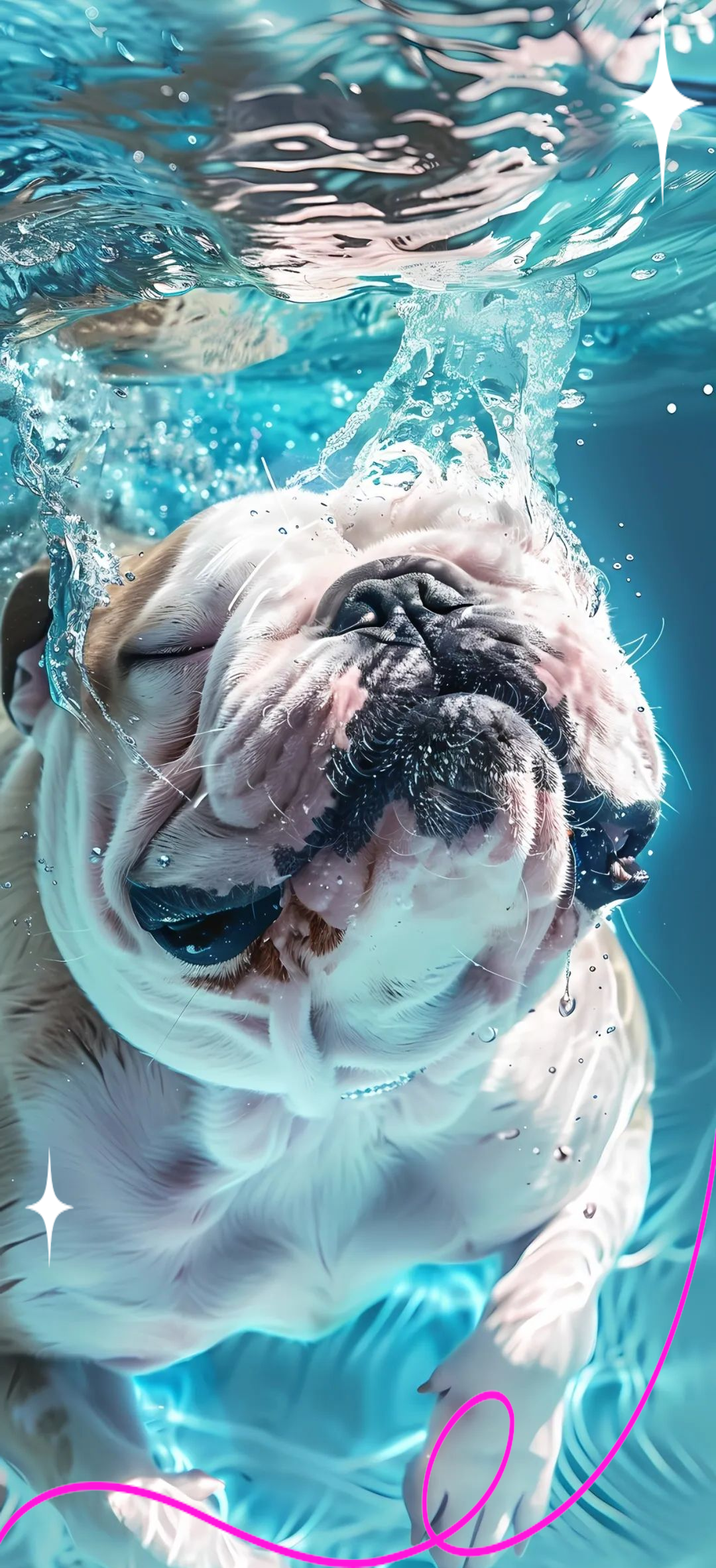 手机壁纸|多样水下狗狗图片,带来宁静与美好!