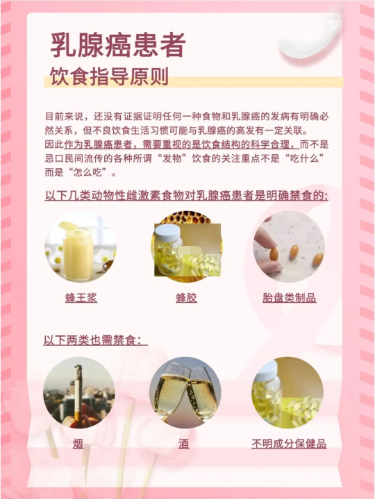 乳腺癌食物禁忌图图片