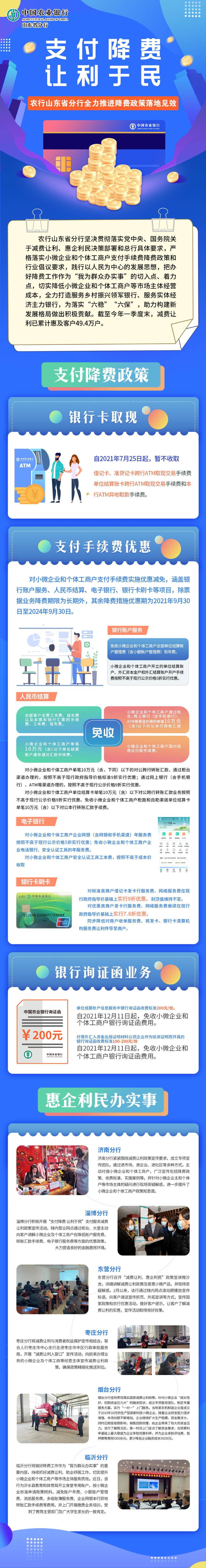 支付降费 让利于民:农行山东省分行全力推进降费政策落地见效