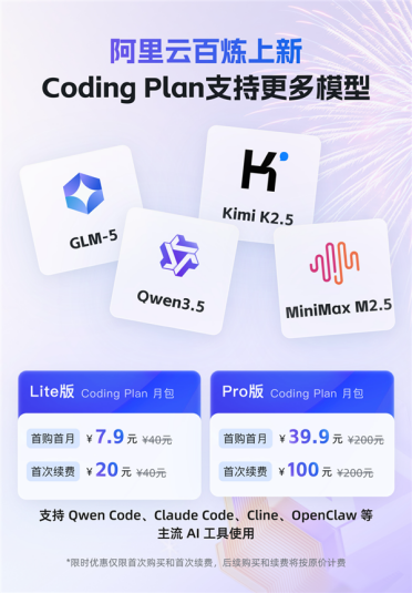 全球唯一！阿里云上线Qwen3.5、GLM-5、MiniMax M2.5、Kimi K2.5四大顶尖开源模型