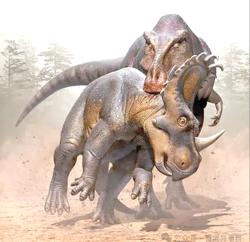 暴龙,作为那个时代的顶级掠食者,主要以植食性恐龙为猎物,其强大的