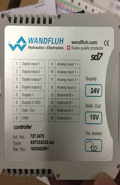 wandfluh 控制器 sd7332d22-aa-k188