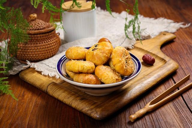 梅干菜烤饼,美食口味的江南小吃