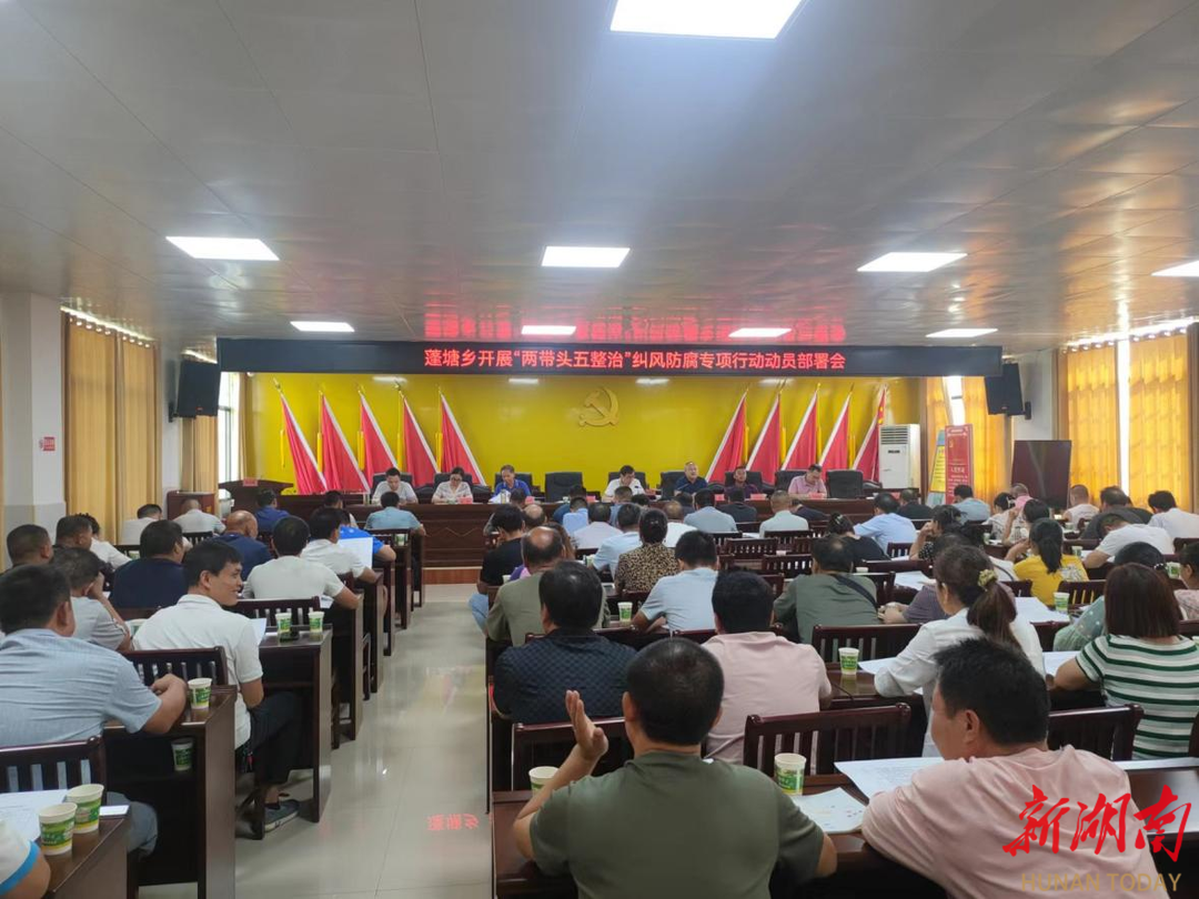 常宁市蓬塘乡召开"两带头五整治"纠风防腐专项行动动员部署会议