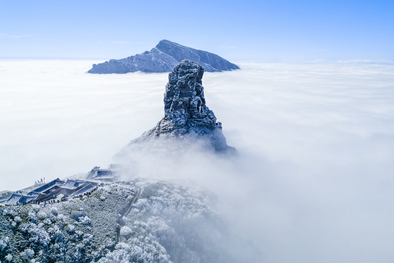 2020年梵净山雪景图片