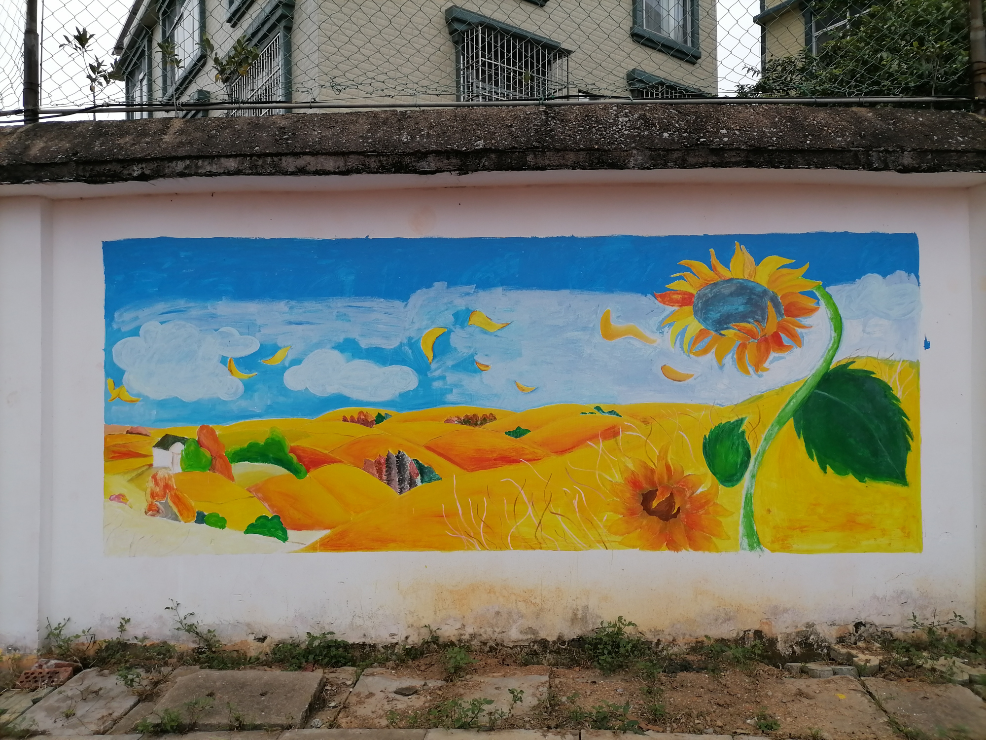 美丽的校园墙绘