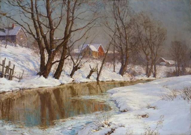 帕尔默的雪景油画,美
