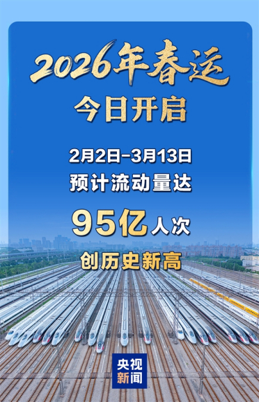 40天内流动95亿人次！史上最大规模春运今日开启